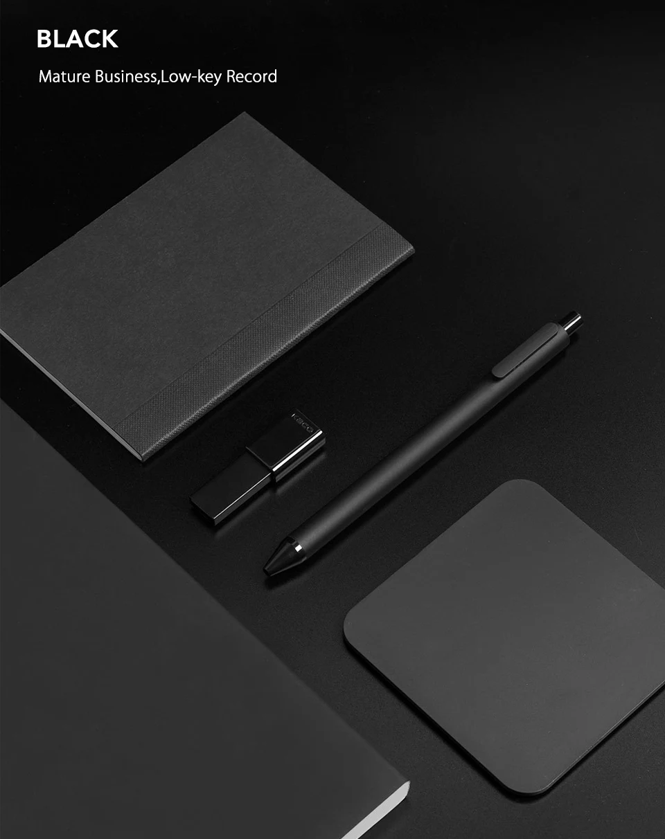 10 шт., гелевая ручка Xiaomi KACO, 0,5 мм, черный цвет, Заправка чернилами, АБС-пластик, ручка, длина письма 400 мм, плавно записывающая ручка для офисного кабинета