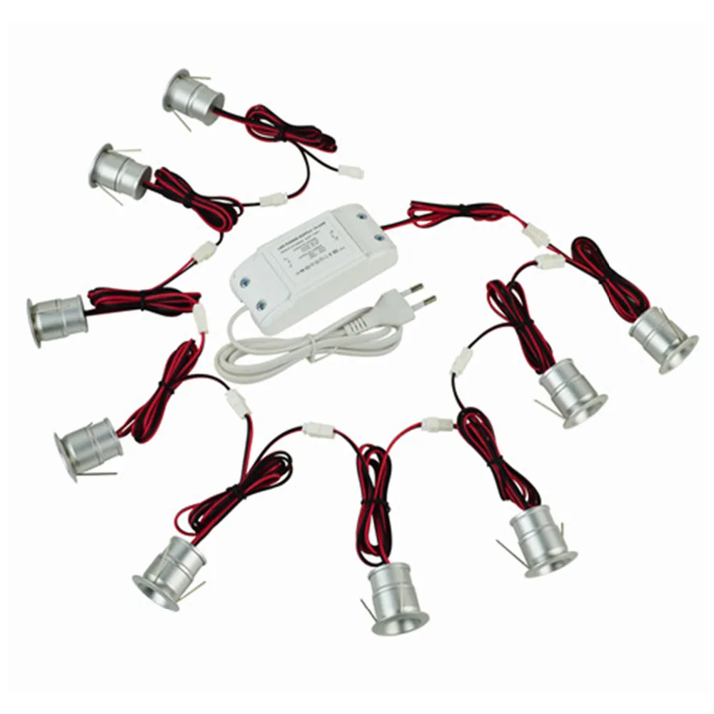 1 Вт LED лампы для кабинета 60D/120D прожектор с фокусным расстоянием 25 мм вырез потолочные светильники с AC85-277V Диммируемый драйвер DIY освещение 9 шт./компл