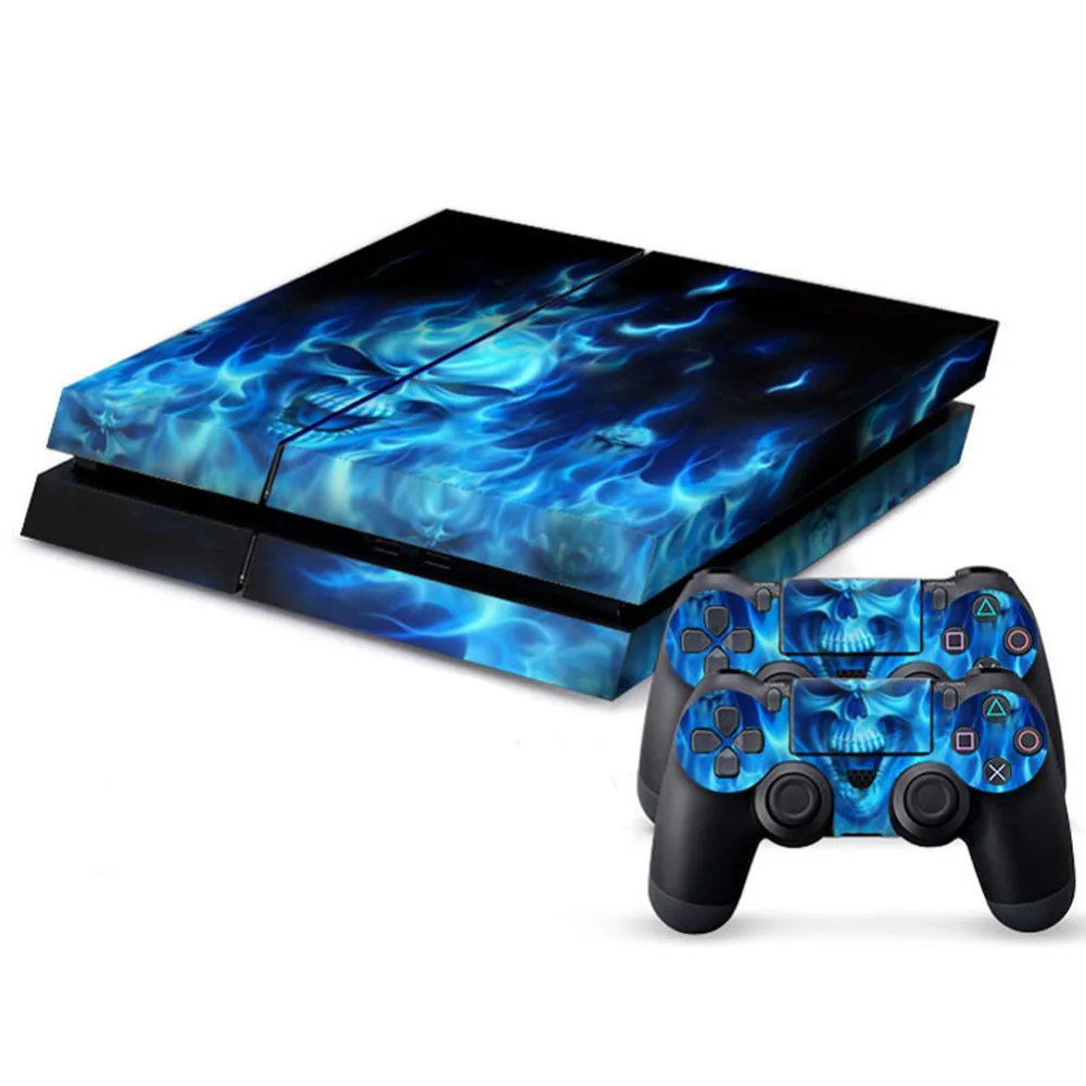 Пожарный череп виниловая наклейка Водонепроницаемая для PS4 Sony PlayStation 4 защитная