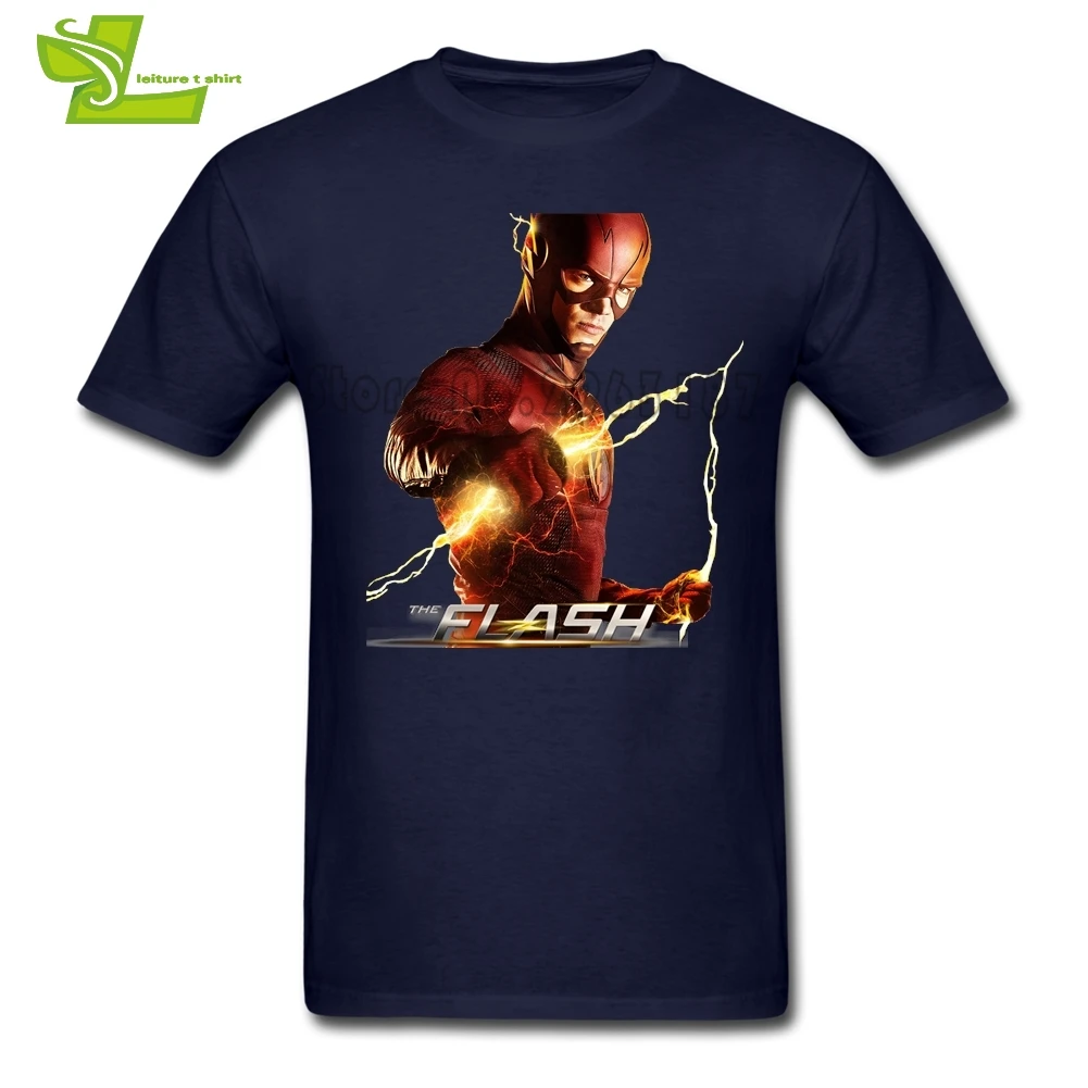 Футболка The Flash Man классные Свободные топы на заказ мужская летняя футболка из 100%