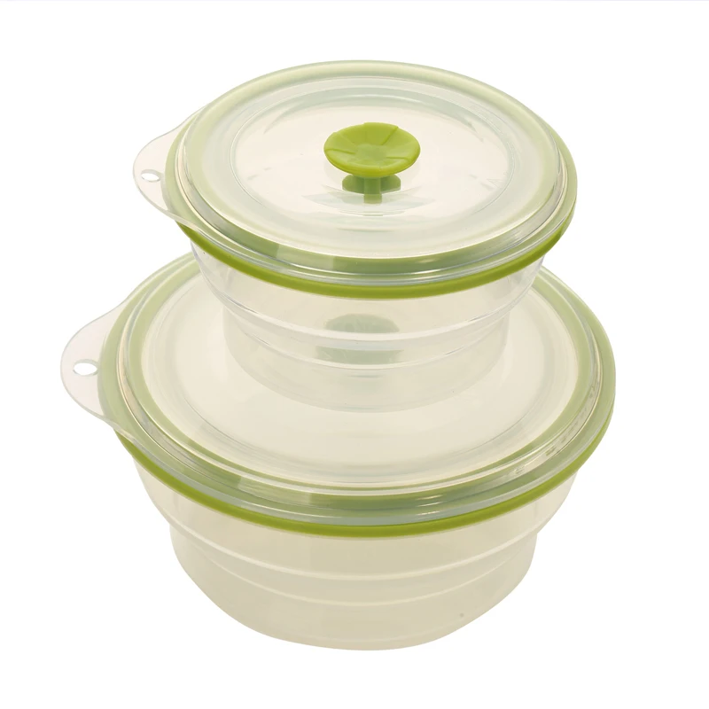 Migecon Silicone Collapsible Lunch Bowl Folding Food Storage Bento Outdoor Portable Container Microwave Tableware sets&amp1PC | Дом и сад