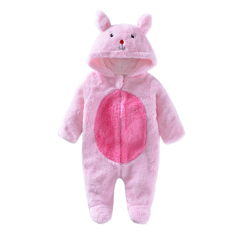 Детские боди комбинезоны с изображением совы/кролика флисовый/хлопковый костюм