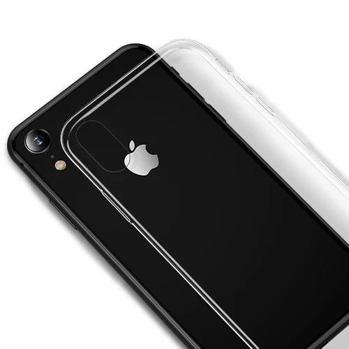 Прозрачный USAMS ТПУ чехол для iPhone XR X XS Max Прозрачный чехол для телефона для iPhone 7 8 6 5S SE 11 pro max ультра тонкий задний Чехол для телефона - Цвет: Прозрачный