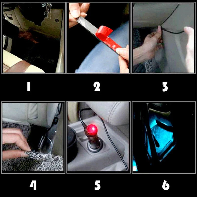 Автомобильный интерьерный атмосферный светильник RGB светодиодный для Lada granta vesta