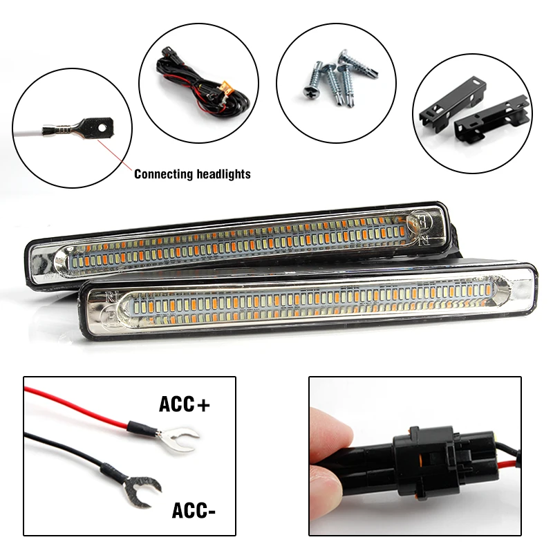 OKEEN 12V автомобильный светильник led дневные ходовые огни белый дневной синий