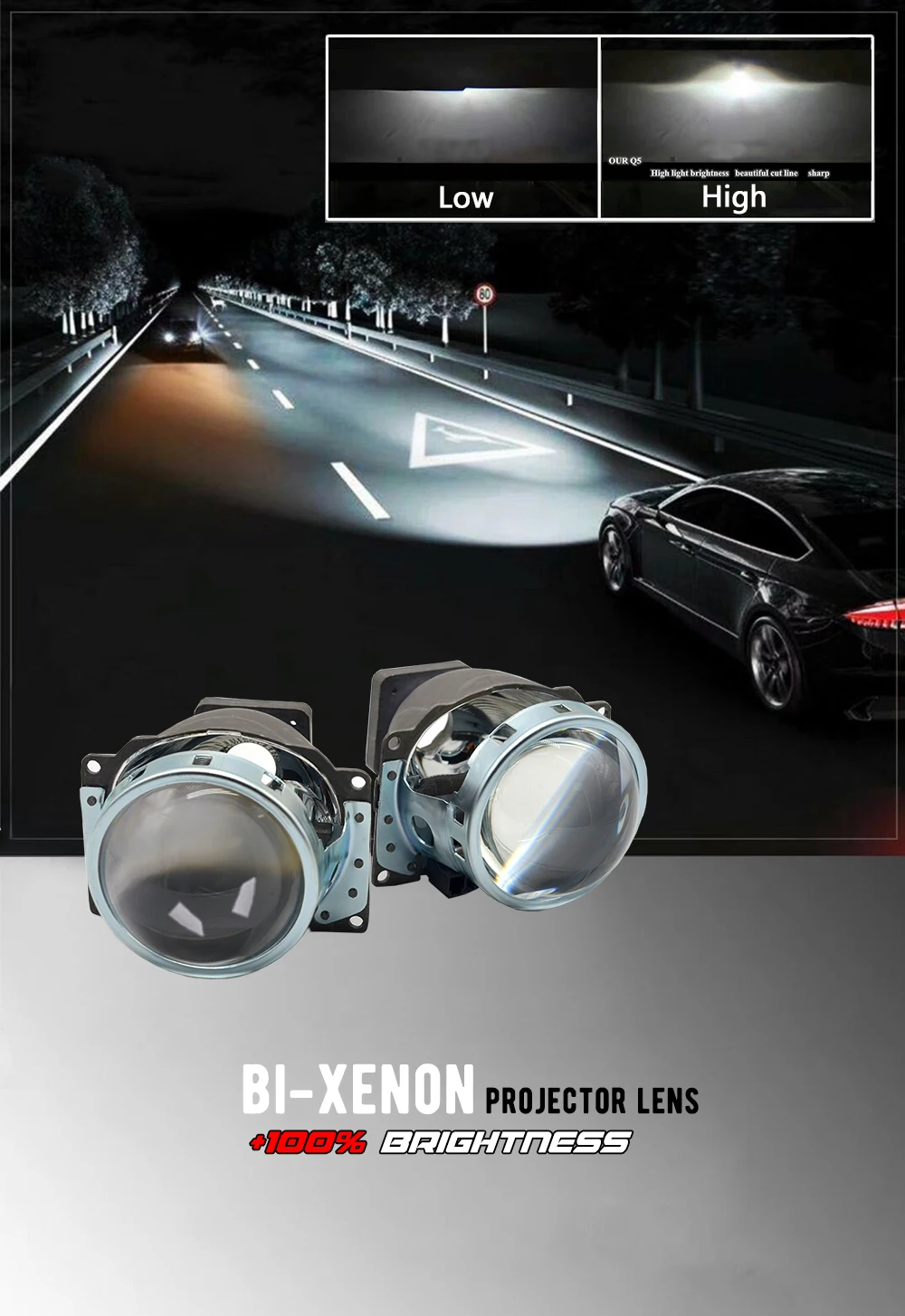 Линзы проектора bi xenon LHD для автомобильных фар 3,0 Koito Q5 35 Вт можно использовать с D1S D2S D2H D3S D4S лампами супер яркий ксеноновый комплект