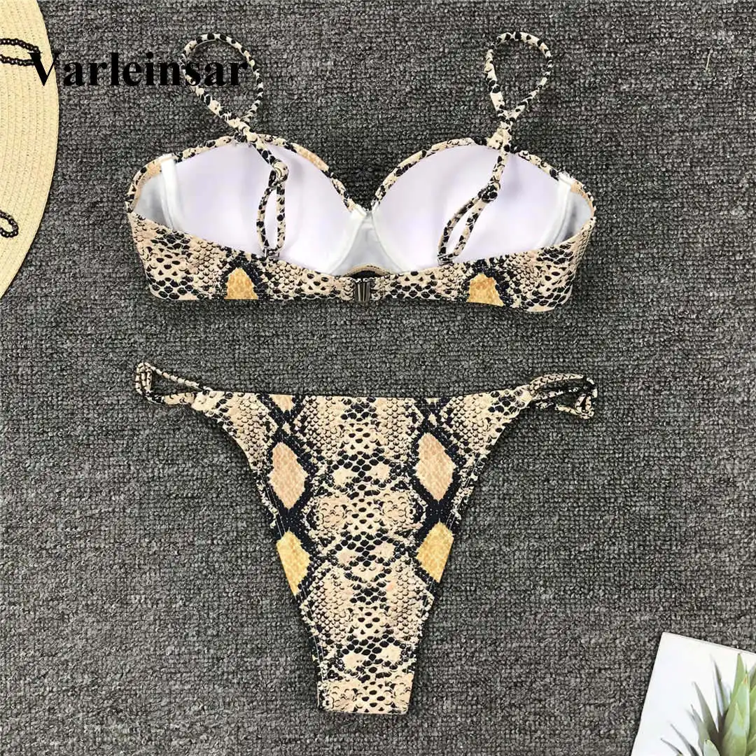Underwired Bra Cup Push Up Bikini Female Swimsuit Women Swimwear Two-pieces Bikini set Brazilian Bather Bathing Suit V1599