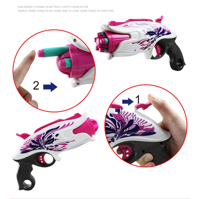 Newly Soft Bullet Manual Burst Toy Guns Pink High Quality Eva Bullets Gun Armas Toys For Children Birthday Gifts Girls | Игрушки и хобби