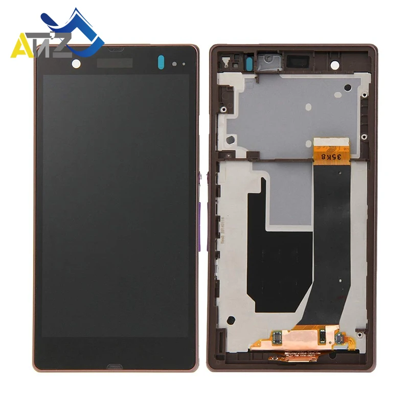 With Frame For SONY Xperia Z L36H/I Display LCD Screen xperia C6603 C6602 lcd pantalla ekran Touch Digitizer | Мобильные телефоны и