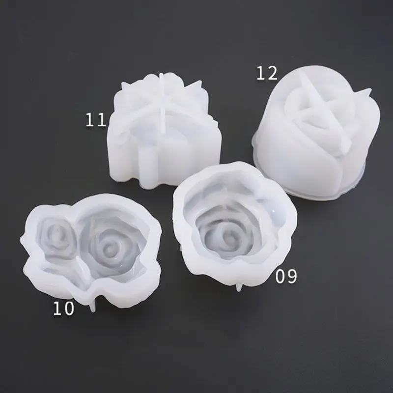 

DIY Jewelry Crystal Epoxy Mould Mirror Three-dimensional Flowers Bright Flower Silicone Mold Making Cake Fondant Handmade Crafts