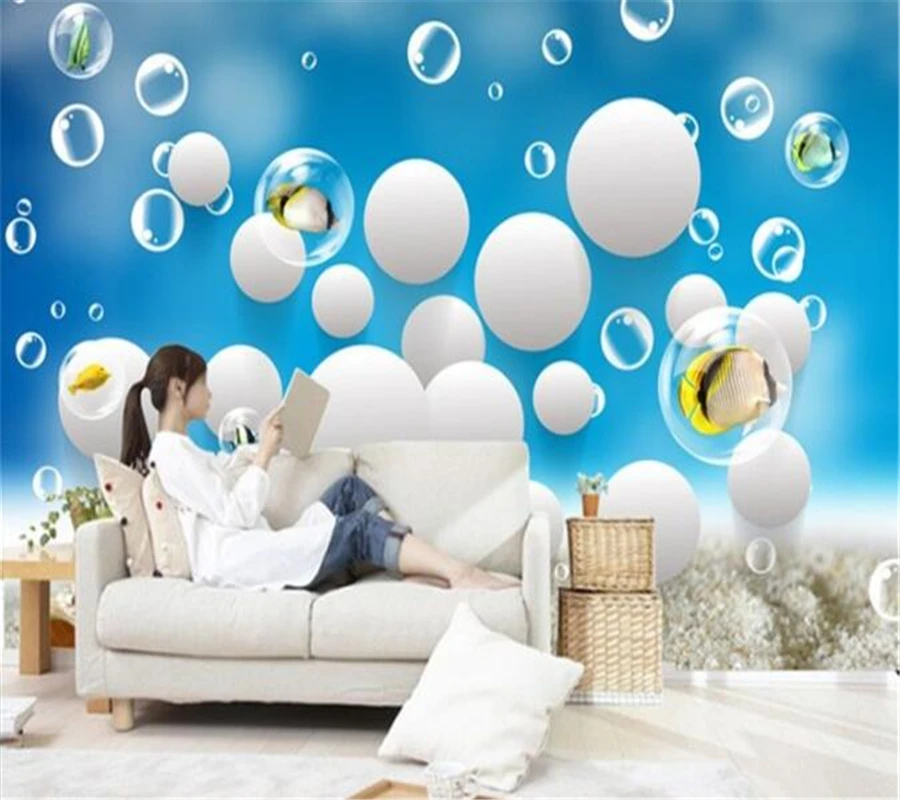 3D стереофоническая настенная бумага для детской комнаты фон телевизора|background