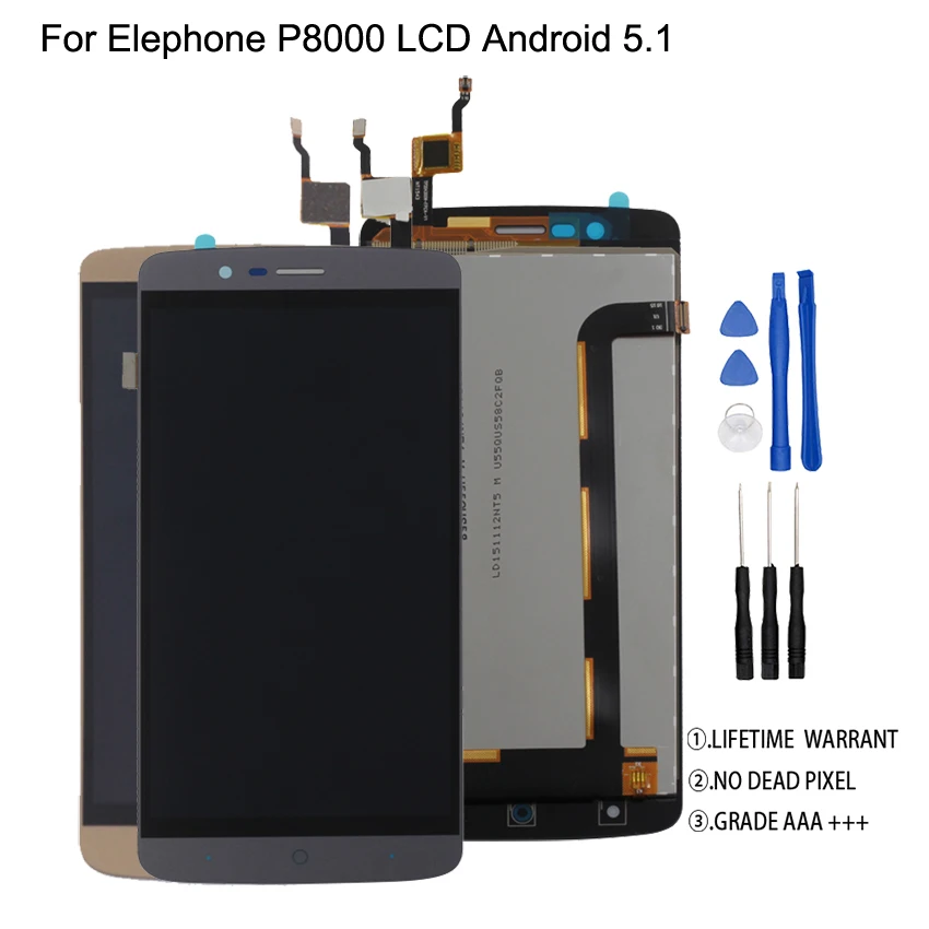 Оригинальный для Elephone P8000 ЖК-дисплей Дисплей Сенсорный экран планшета Ассамблеи