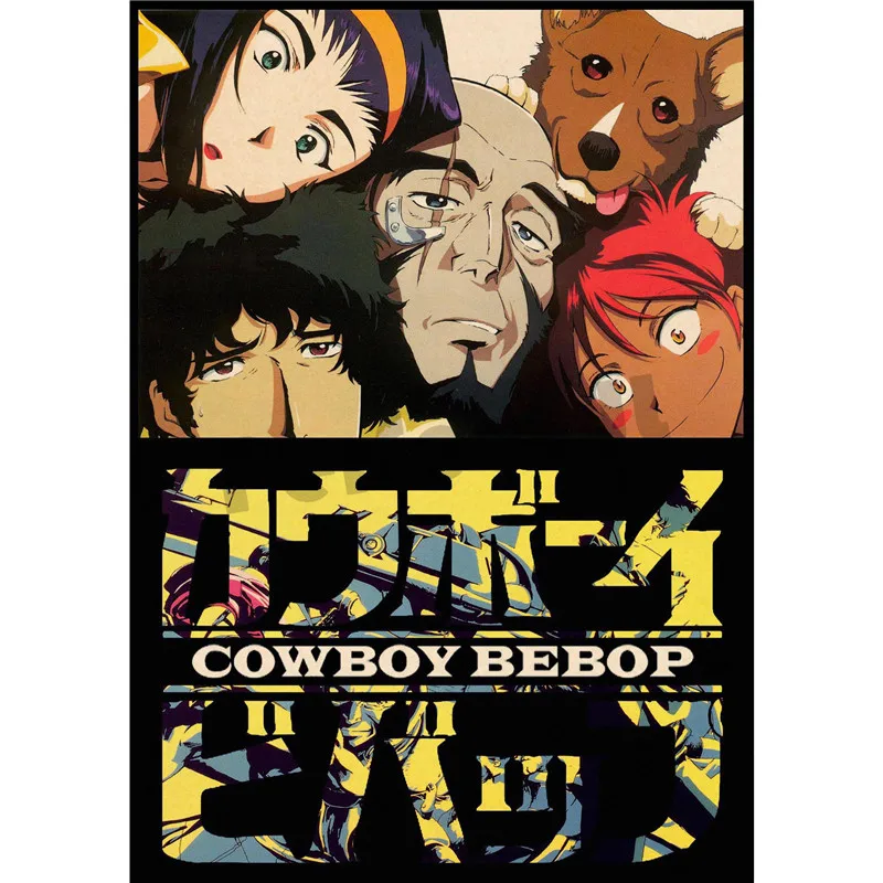 Цвет: желтый Ковбой bebop домашний интерьер украшения Крафт Фильм плакат рисунок core наклейки на стену - Цвет: Цвет: желтый