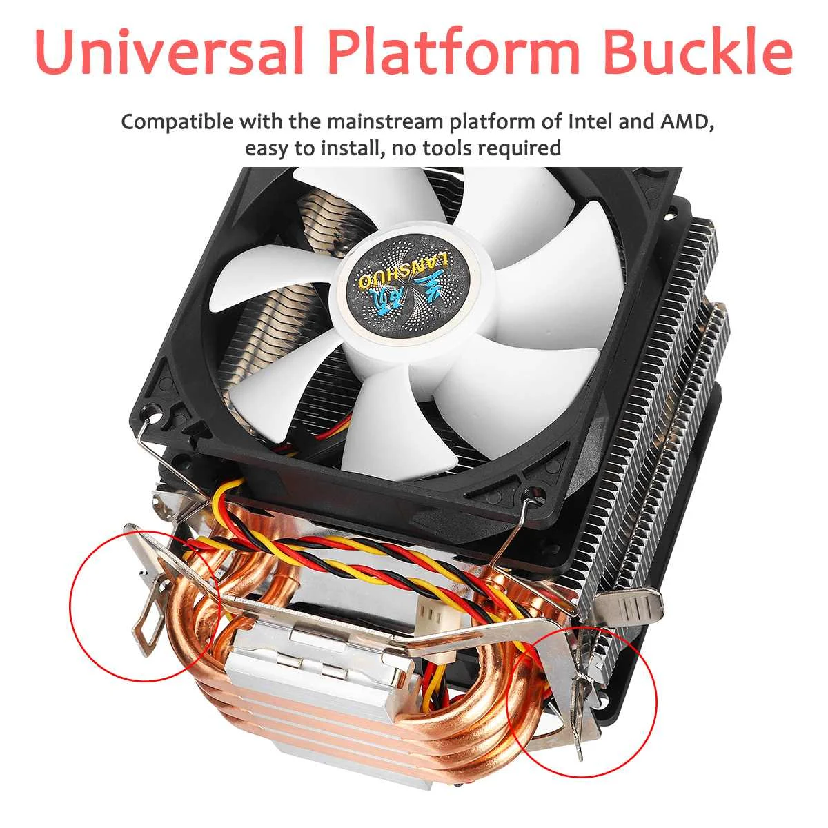 4 медных тепловых труб кулер для процессора охлаждающий вентилятор радиатор