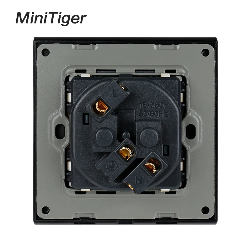 Электрическая розетка Minitiger 16A EU/RU 4D тиснение ретро панель из цинкового сплава