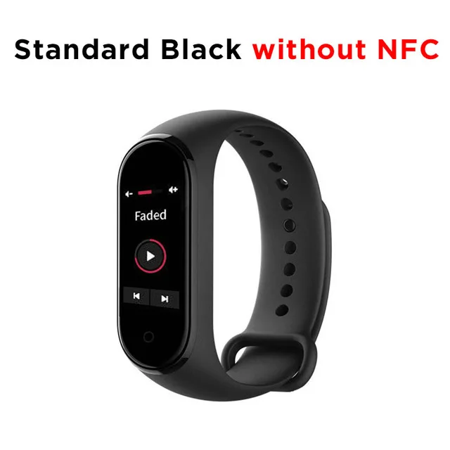 standard black Новейший Xiaomi mi Band 4 Smart mi band 4 браслет сердечного ритма фитнес 135 мАч цветной экран Bluetooth 5,0 - Цвет: standard black