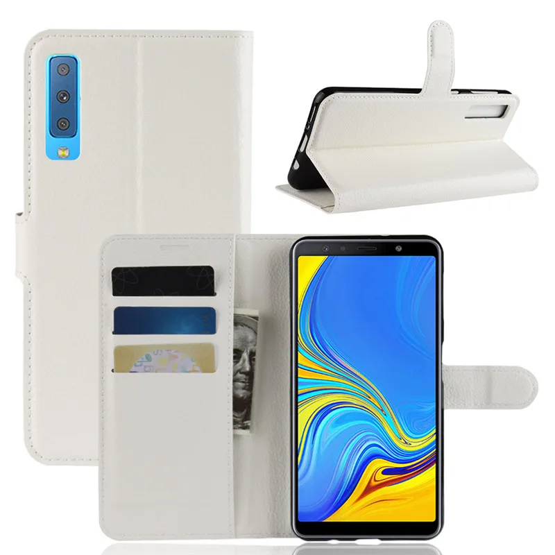 Кожаный чехол для samsung galaxy a9 a7 2018 a920f a750 флип кошелек A 7 9 A6s держатель