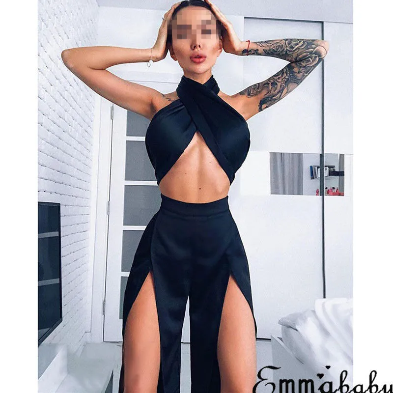 Женский комбинезон без рукавов с лямкой на шее 2 шт. | Женская одежда