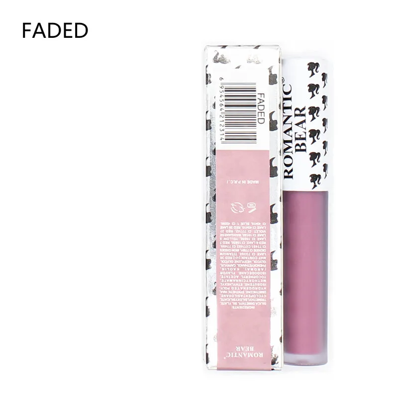 faded Фирменная новинка, матовая губная помада, Красота Batom, Длительное Действие, Labiales красный, Матовый жидкий крем для макияжа 12 Цветов, блеск для губ, косметика - Цвет: faded