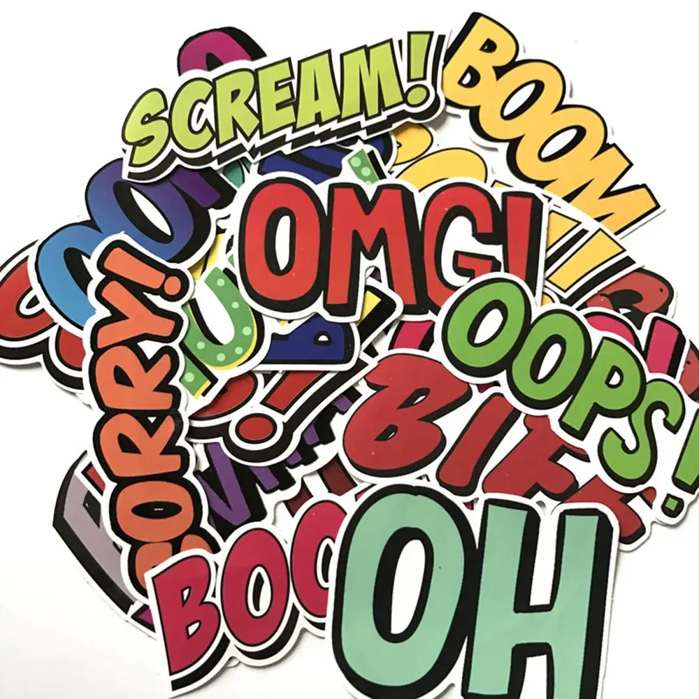 25 шт./компл. слова персонажа для рисования граффити Набор наклеек чемодан