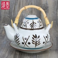 japanese and korean style ceramic seafood soup pot japanese soil bottle steaming porcelain creative teapot tea cup