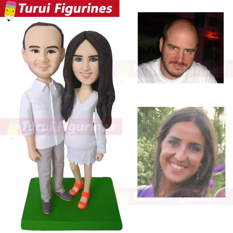 Bobblehead заказной китайский художник на заказ свадебный торт Топпер от невесты и