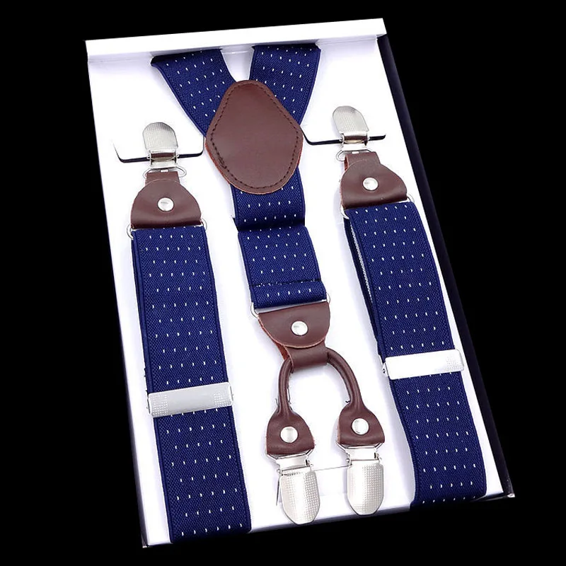 

Европейская и американская мода 3,5*110 м Кожаные Верхние подтяжки с четырьмя зажимами и принтом FY18081611