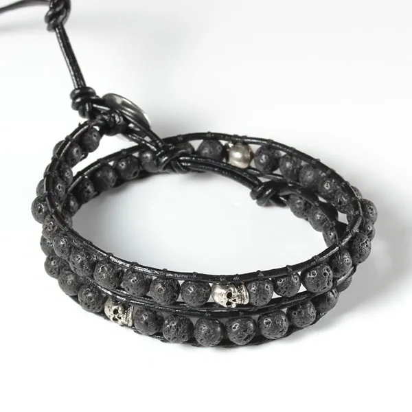 1 шт. браслет с бусинами из вулканической кожи | Украшения и аксессуары