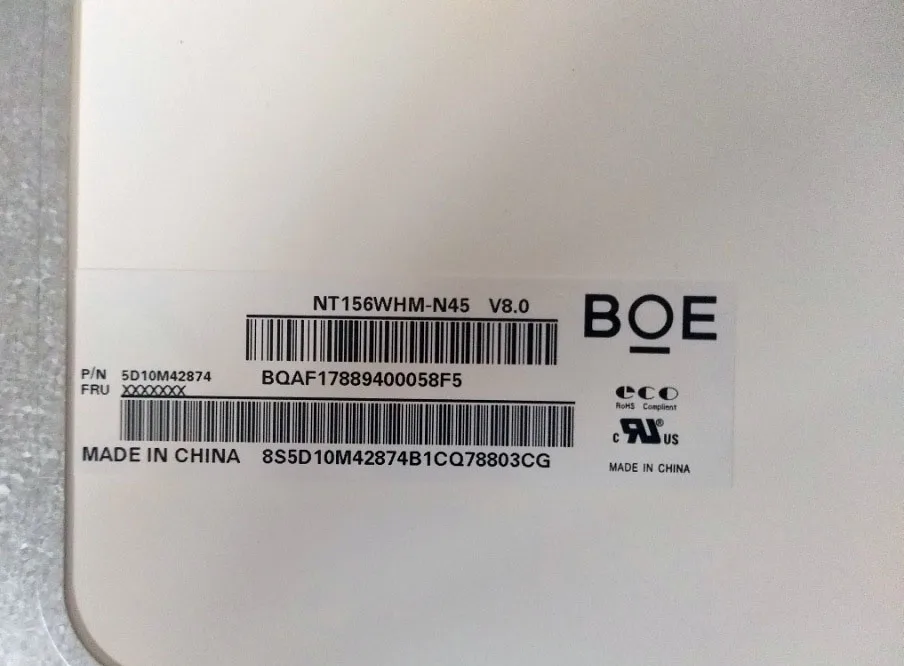 NT156WHM-N45 v8.0 для BOE матовый без резьбы для lenovo fru 5D10M42874 NT156WHM N45 15,6 ''HD ноутбук светодиодный ЖК-экран Замена V8