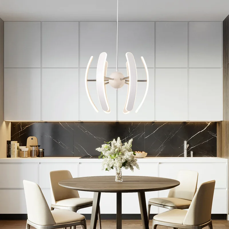 Creative aluminum dining chandelier single head home living room modern minimalist restaurant wrought iron | Лампы и освещение