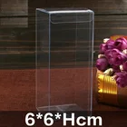 6*6 * H см прозрачные ПВХ коробки для демонстрации подарков ремесла упаковка пластиковая коробка для цветоведыигрушекзакусоквинафруктов