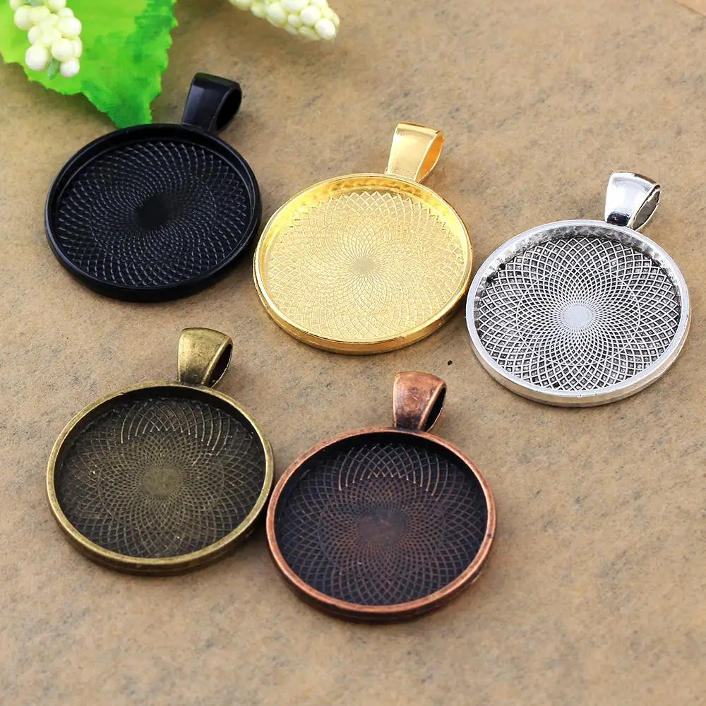 6 шт. подвеска для кабошона с покрытием под старину серебро бронзу золото черный