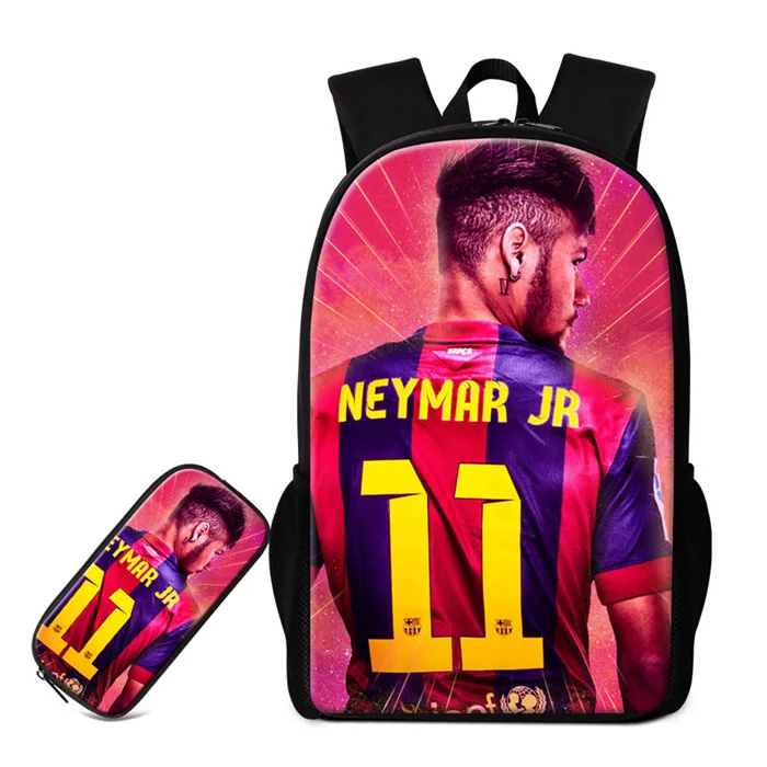 Золотой Рюкзак Neymar, школьная сумка с принтом для мальчиков, детская дорожная сумка для книг, чехол для карандашей, классная сумка для девочек - Цвет: Золотой