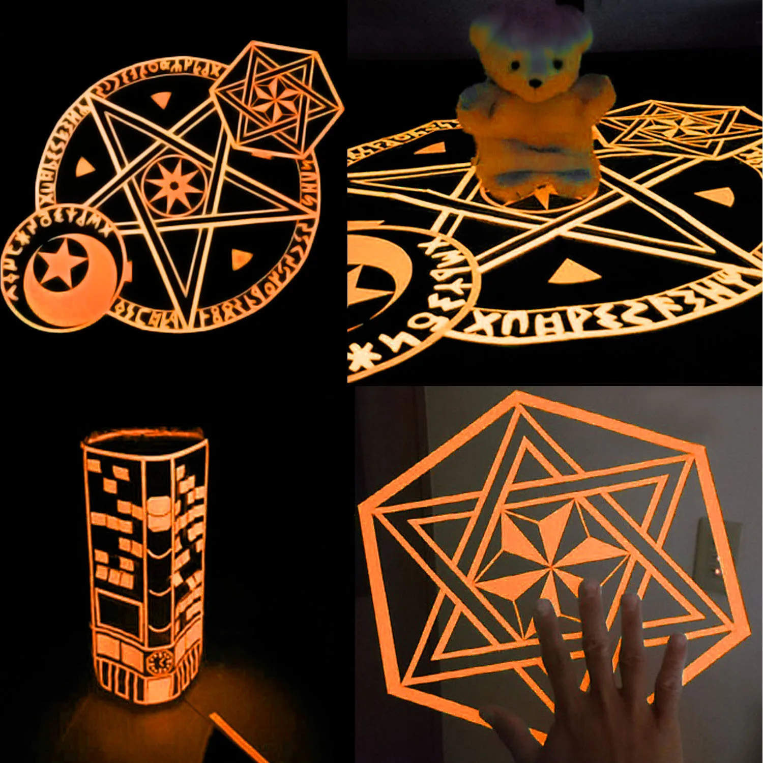 5M ФЛУОРЕСЦЕНТНОЕ свечение Светящиеся Настенные лестницы Стикеры самоклеящаяся