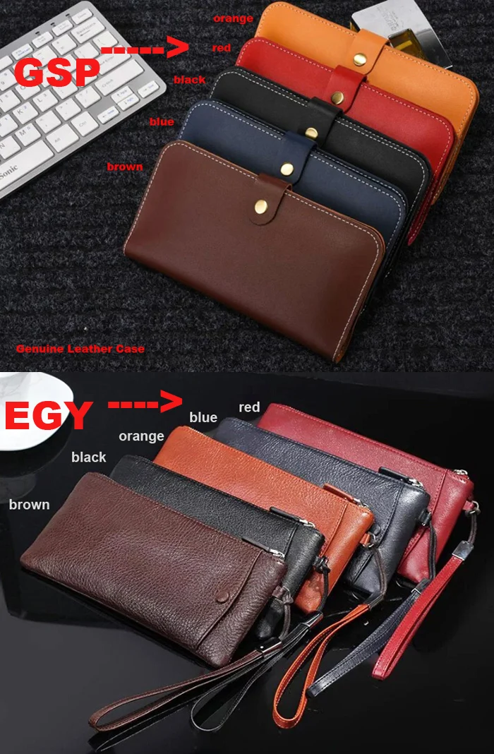 Ремень ручной карты кошелек из натуральной кожи коровы мобильный телефон case