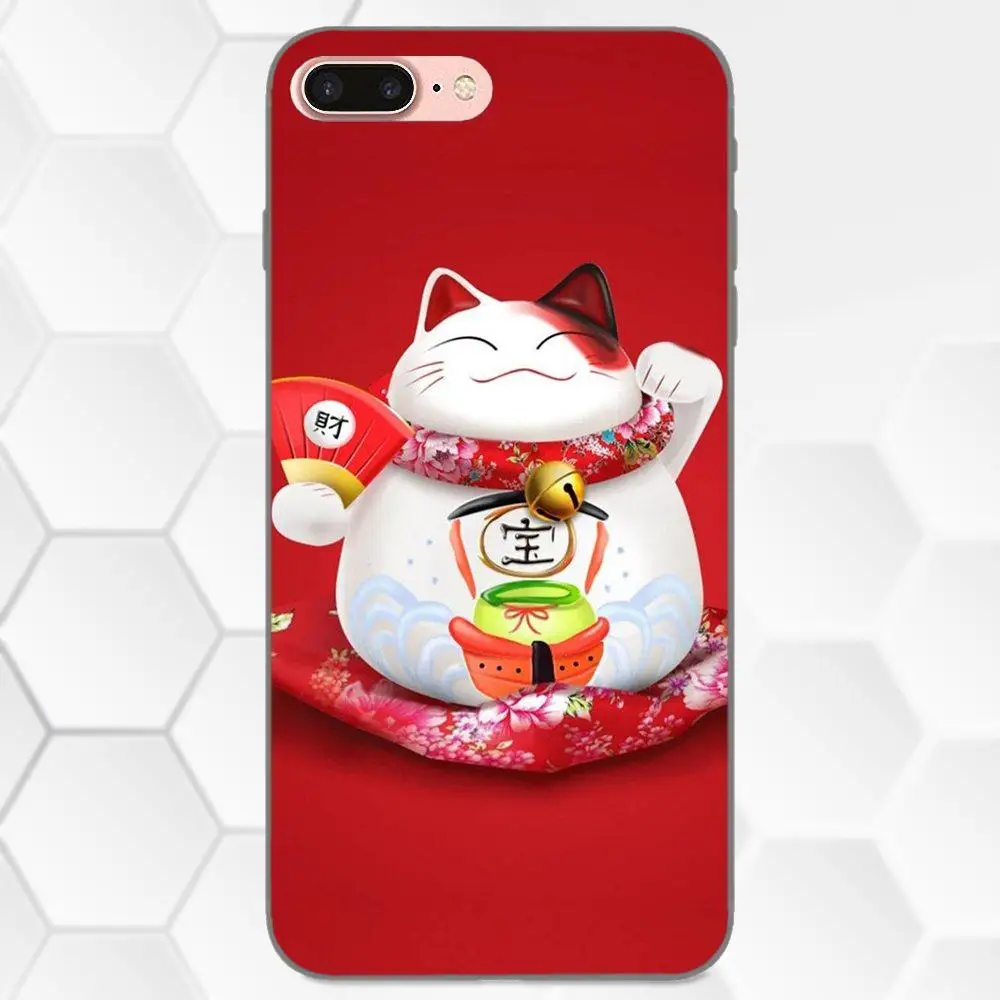 Новогодний милый праздничный Кот удачи для Galaxy C5 C7 J1 J2 J3 J330 J5 J6 J7 J730 2017 Ace Core Duo Max Mini