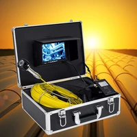 push rod 7 inch monitor 23mm camera head digital video water pipe inspection camera system with 20m fiberglass cable