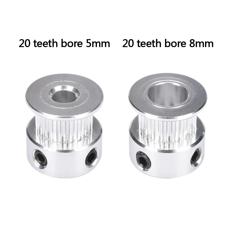 

GT2 20 teeth bore 5/8 mm Pulley With 2m GT2-6mm Open timing Belt Kit For 3D Printer 4xM3 setscrews and 1xAllen Key