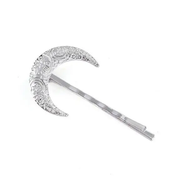 Женская заколка для волос Half Moon Shape модная шпилька золотистого серебристого и