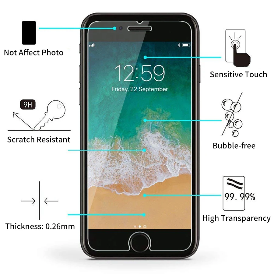 Закаленное стекло MANTIS для iPhone 11 Pro Max 7 6 S 5S 8 Plus Защита экрана X XS XR пленка 5 SE 4 4S |
