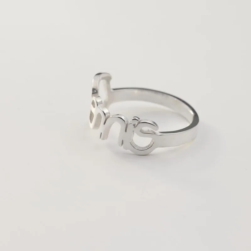 Кольцо с именем из серебра гравировкой имени | Украшения и аксессуары