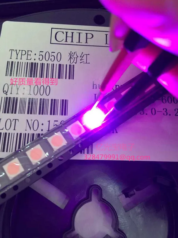 

50 шт./лот 5050 розовый светодиод SMD