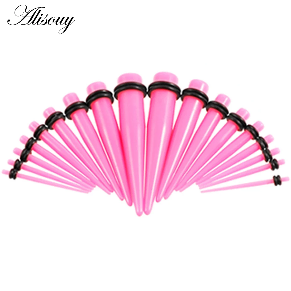 Lot18Pcs ушной конус растягиватель расширитель набор ушных туннелей затычек для