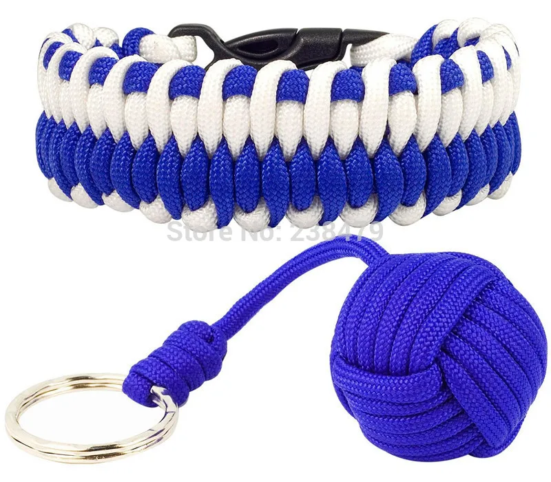 550 фунтов Paracord выживание браслет и ремешок обезьяна кулак - самооборона стальной