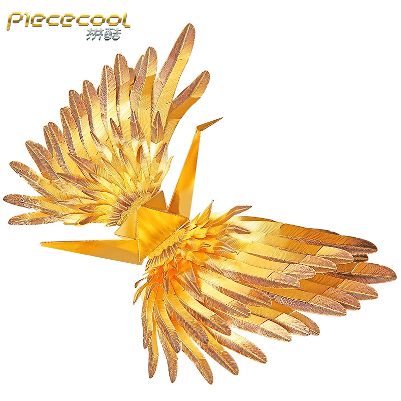 Piececool 3D металлическая головоломка Blcak Lucky Crane модель DIY лазерная резка сборка Пазлы