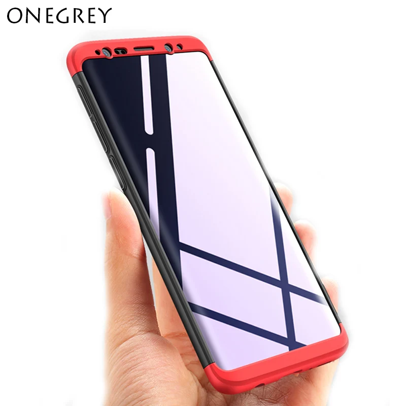Оригинальный чехол S9plus для Samsung Galaxy S8 S9 + Plus жесткий защитный на 360 градусов