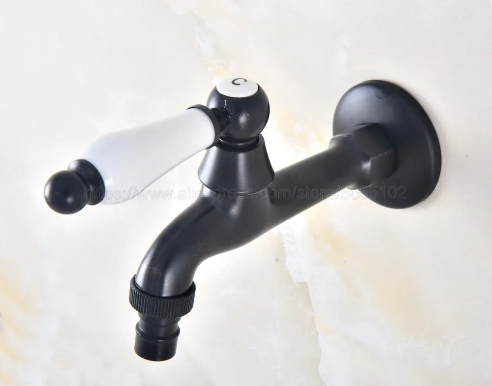 Ванная комната черный одиночный холодный кран настенная стиральная машина