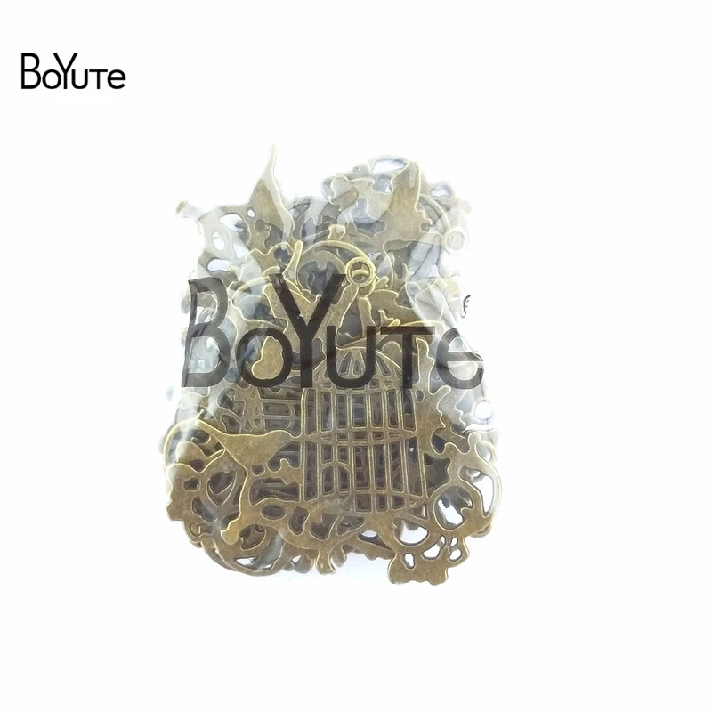 BoYuTe (20 шт./лот) 57*53 мм винтажные бронзовые Очаровательные Подвески из цинка
