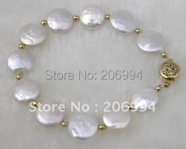 Wholesale Charming White Freshwater Coin Pearl Bracelet fashion jewelry | Украшения и аксессуары