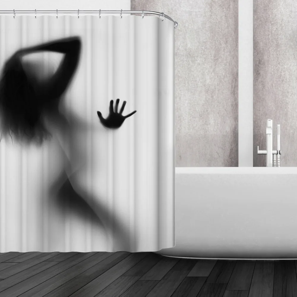 180x180cm Fashion Creative Sexy Girl And Women Shadow Silhouette Bath Shower Curtain Waterproof Bathroom Home Decoration |